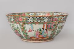 Chinese Export Rose Medallion Punch Bowl - 780043