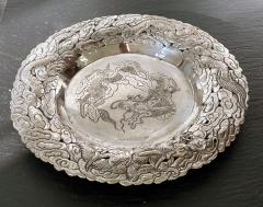 Chinese Export Silver Dragon Serving Tray - 1969013