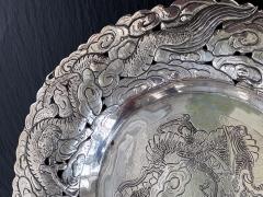 Chinese Export Silver Dragon Serving Tray - 1969021