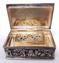 Chinese Export Silver Vinaigrette by Canton Retailer Cutshing - 4337189