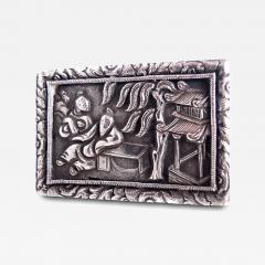 Chinese Export Silver Vinaigrette by Canton Retailer Cutshing - 4337321