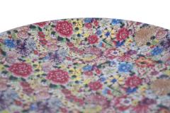 Chinese Famille Rose Thousand Flower Pattern Shallow Porcelain Bowl - 4408866