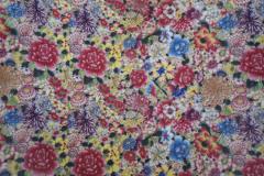 Chinese Famille Rose Thousand Flower Pattern Shallow Porcelain Bowl - 4408867