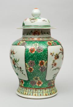 Chinese Famille Vert Covered Vase - 146076