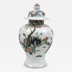 Chinese Famille Verte Baluster Jar and Cover 18th Century - 267863