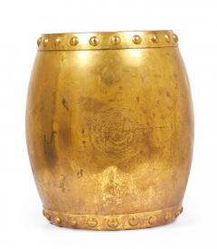 Chinese Gilt Metal Drum Shaped Garden Stool - 4170718