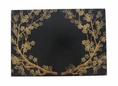 Chinese Gold and Black Painted Cherry Blossom Motif Decorative Box - 4658270
