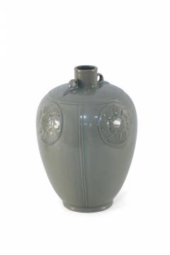 Chinese Gray Incised Meiping Porcelain Vase - 4321143