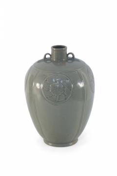 Chinese Gray Incised Meiping Porcelain Vase - 4321144