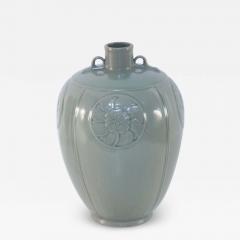 Chinese Gray Incised Meiping Porcelain Vase - 4325729