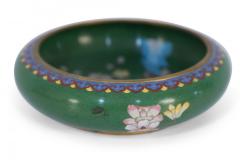 Chinese Green and Cherry Blossom Cloissone Bowl - 4408970