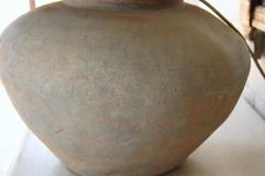 Chinese Han Dynasty Large Unglazed Belly Jar As Table Lamp - 2049993