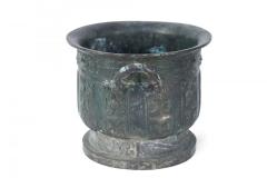 Chinese Han Dynasty Style Patinated Bronze Footed Urn - 4408945