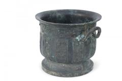 Chinese Han Dynasty Style Patinated Bronze Footed Urn - 4408948