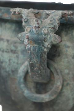 Chinese Han Dynasty Style Patinated Bronze Pot - 4626161