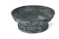 Chinese Han Dynasty Style Patinated Bronze Shallow Bowl - 4408926