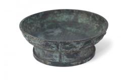 Chinese Han Dynasty Style Patinated Bronze Shallow Bowl - 4408928