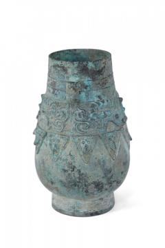 Chinese Han Dynasty Style Patinated Bronze Urn - 4520501