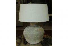 Chinese Han Dynasty Unglazed Belly Jar As Table Lamp - 696725