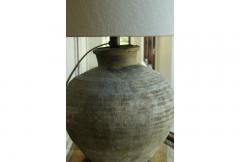 Chinese Han Dynasty Unglazed Belly Jar As Table Lamp - 696731