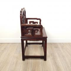 Chinese Hardwood Armchair Featuring Auspicious Elements circa 1890 - 2979039
