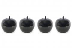 Chinese High Gloss Black Lidded Porcelain Vases - 4529339