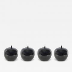 Chinese High Gloss Black Lidded Porcelain Vases - 4529340