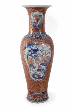 Chinese Imari Style Orange and Gold Monumental Urn - 4520361