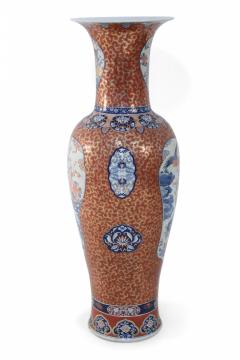 Chinese Imari Style Orange and Gold Monumental Urn - 4520362