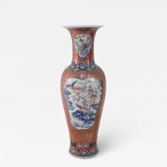 Chinese Imari Style Orange and Gold Monumental Urn - 4529349