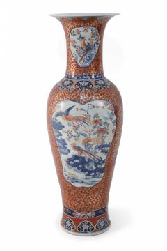 Chinese Imari Style Orange and Gold Monumental Urn - 4529350