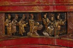 Chinese Lacquered Carved Wall Plaque - 4321536