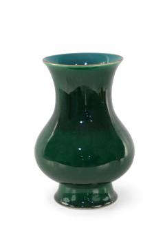Chinese Langyao Emerald Green Glazed Footed Porcelain Vase - 4408462