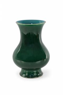 Chinese Langyao Emerald Green Glazed Footed Porcelain Vase - 4408463