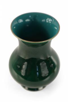 Chinese Langyao Emerald Green Glazed Footed Porcelain Vase - 4408465