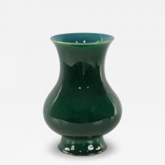 Chinese Langyao Emerald Green Glazed Footed Porcelain Vase - 4412619