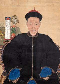 Chinese Late Qing Period Framed Ancestor Portrait - 3940998