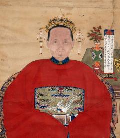 Chinese Late Qing Period Framed Ancestor Portrait - 3943748