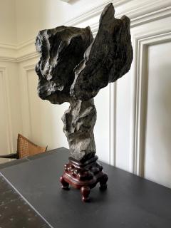 Chinese Lingbi Scholar Stone on Display Stand - 2114294