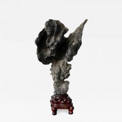 Chinese Lingbi Scholar Stone on Display Stand - 2116411