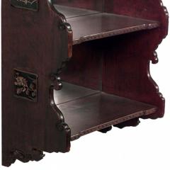 Chinese Maroon Lacquered Wall Shelf - 4664463