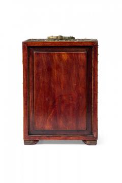 Chinese Mid Century Inlaid Metal 4 Drawer Jewelry Box Cabinet - 4667190