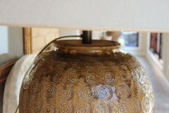 Chinese Ming Dynasty Glazed Belly Jar as Table Lamp - 2846749