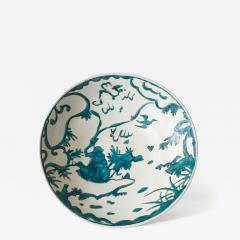 Chinese Ming Dynasty Swatow Polychrome Enamelled Shallow Bowl circa 1600 - 4116644
