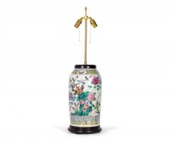 Chinese Multi Colored Famille Rose and Bird Design Porcelain Vase Table Lamp - 4170888