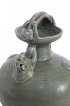 Chinese Olive Green Handled Porcelain Jug - 4655484