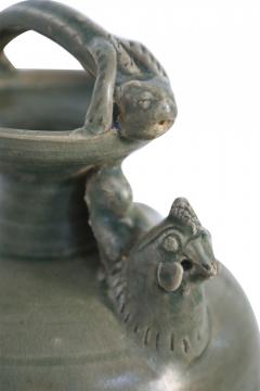 Chinese Olive Green Handled Porcelain Jug - 4655486
