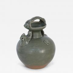 Chinese Olive Green Handled Porcelain Jug - 4682961
