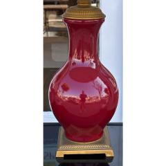 Chinese Oxblood Pottery Vase Now a Designer Table Lamp - 3396504