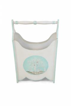 Chinese Painted White Wooden Magazine Rack - 4520697